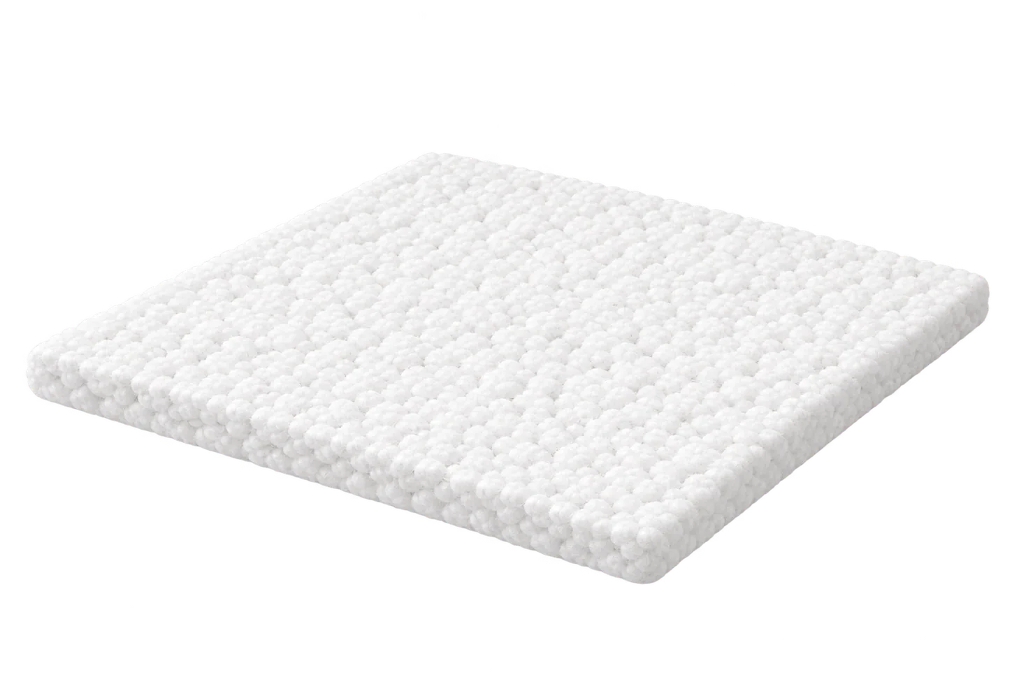 Núcleo de flocos absorventes brancos