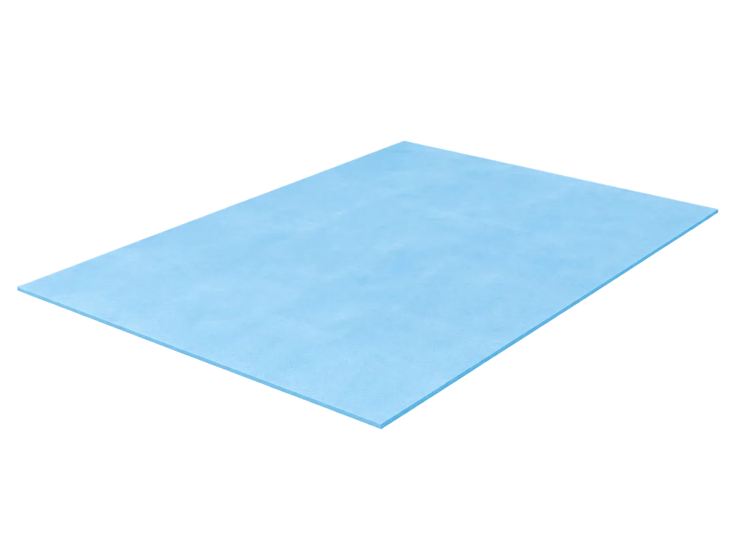 Camada azul impermeável sob o núcleo absorvente